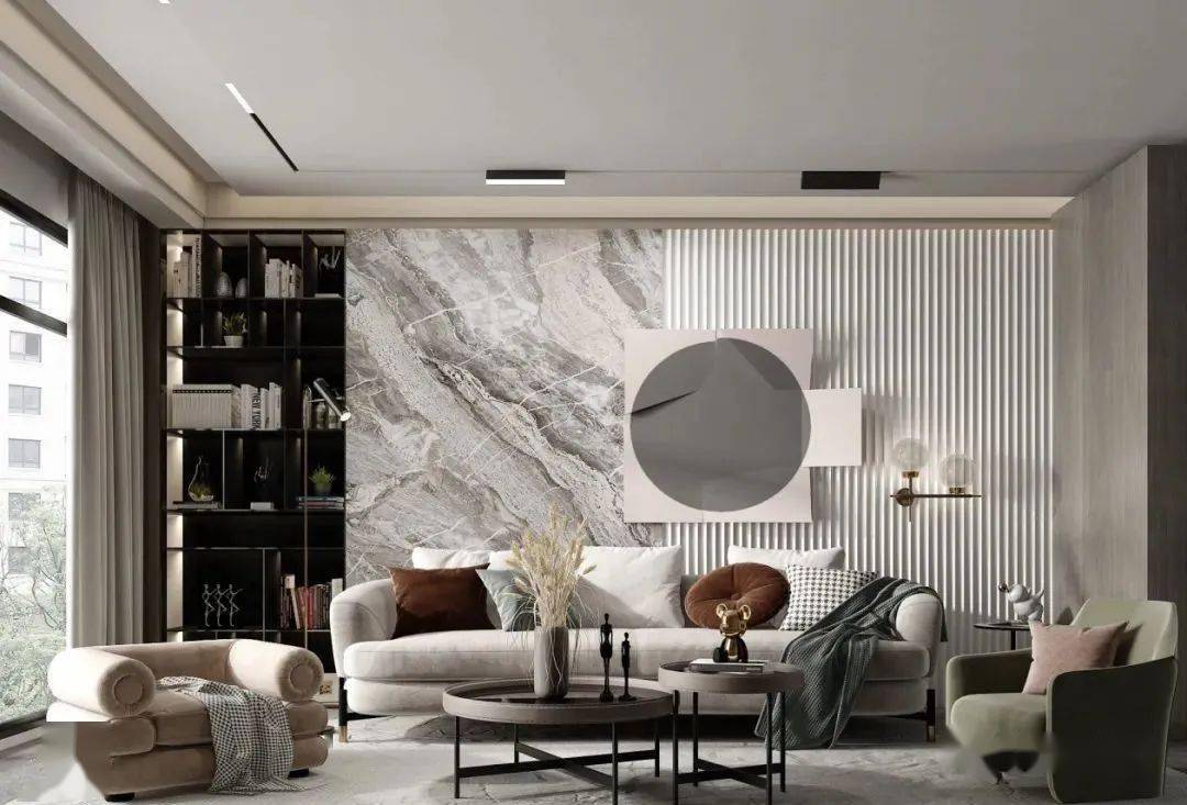 沙发背景墙怎么设计大理石让你家颜值爆表