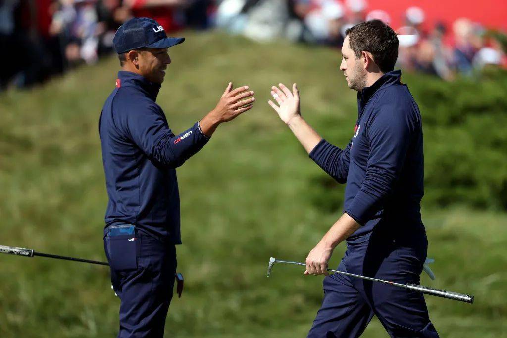 莱德杯第二日美国队5胜3负115领先欧洲队