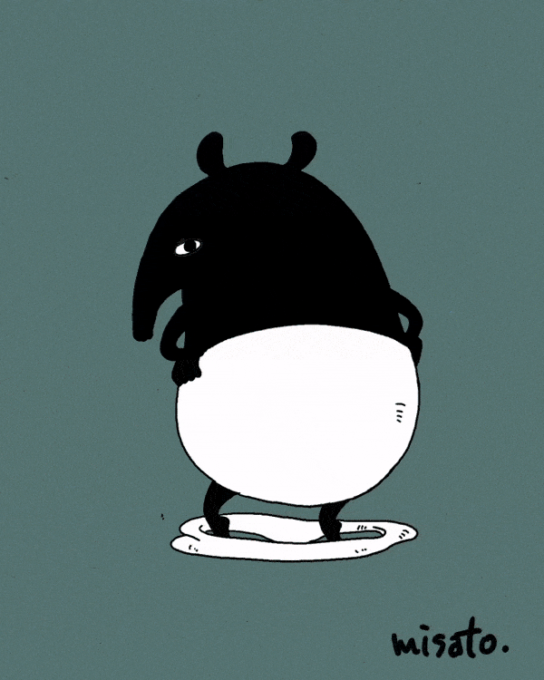 日本插画师misato笔下的创意动图,治愈每一天