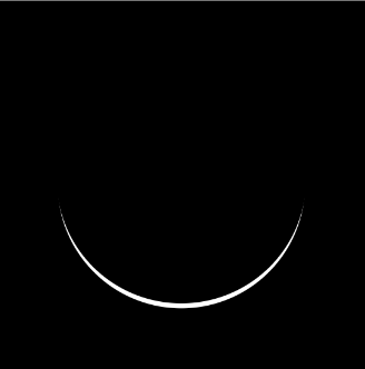 xfermode = null  运行起来我们就得到了一弯浅浅的月牙