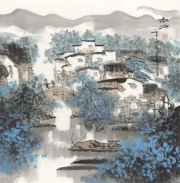 这50幅山水画水墨淋漓清新淡雅令人耳目一新