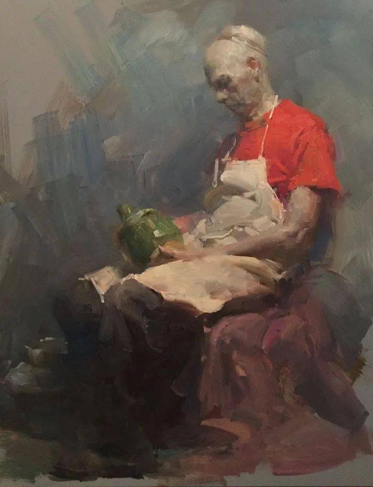 著名艺术家吴兆铭的油画人物艺术作品赏析