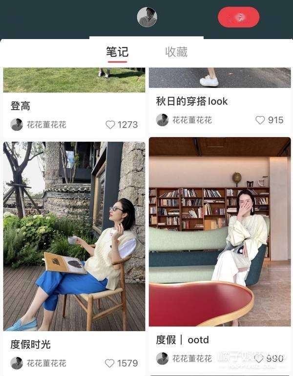 公开的社交平台中,只有在小红书发过这张图8915而微博断更已久