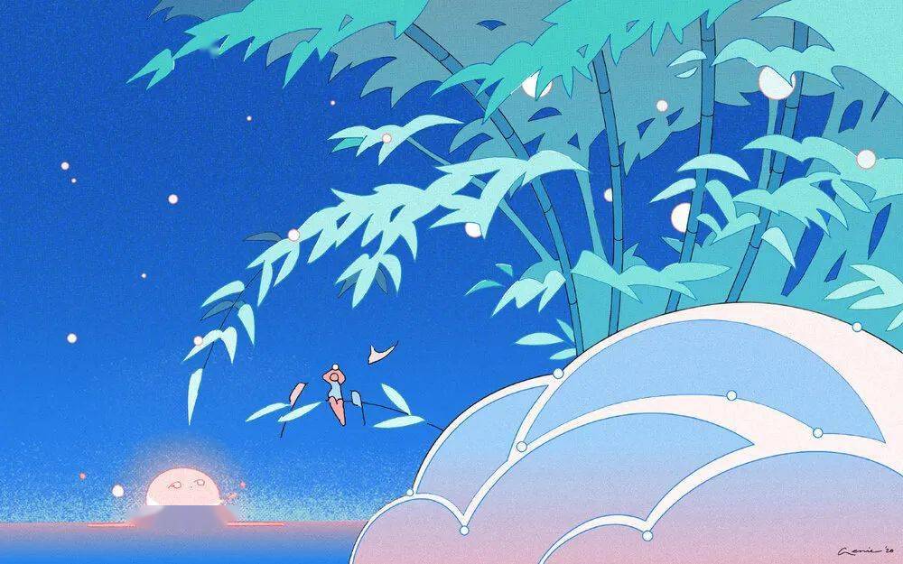 Genie 插画 | 未来主义也能唯美？空灵少女的梦幻世界