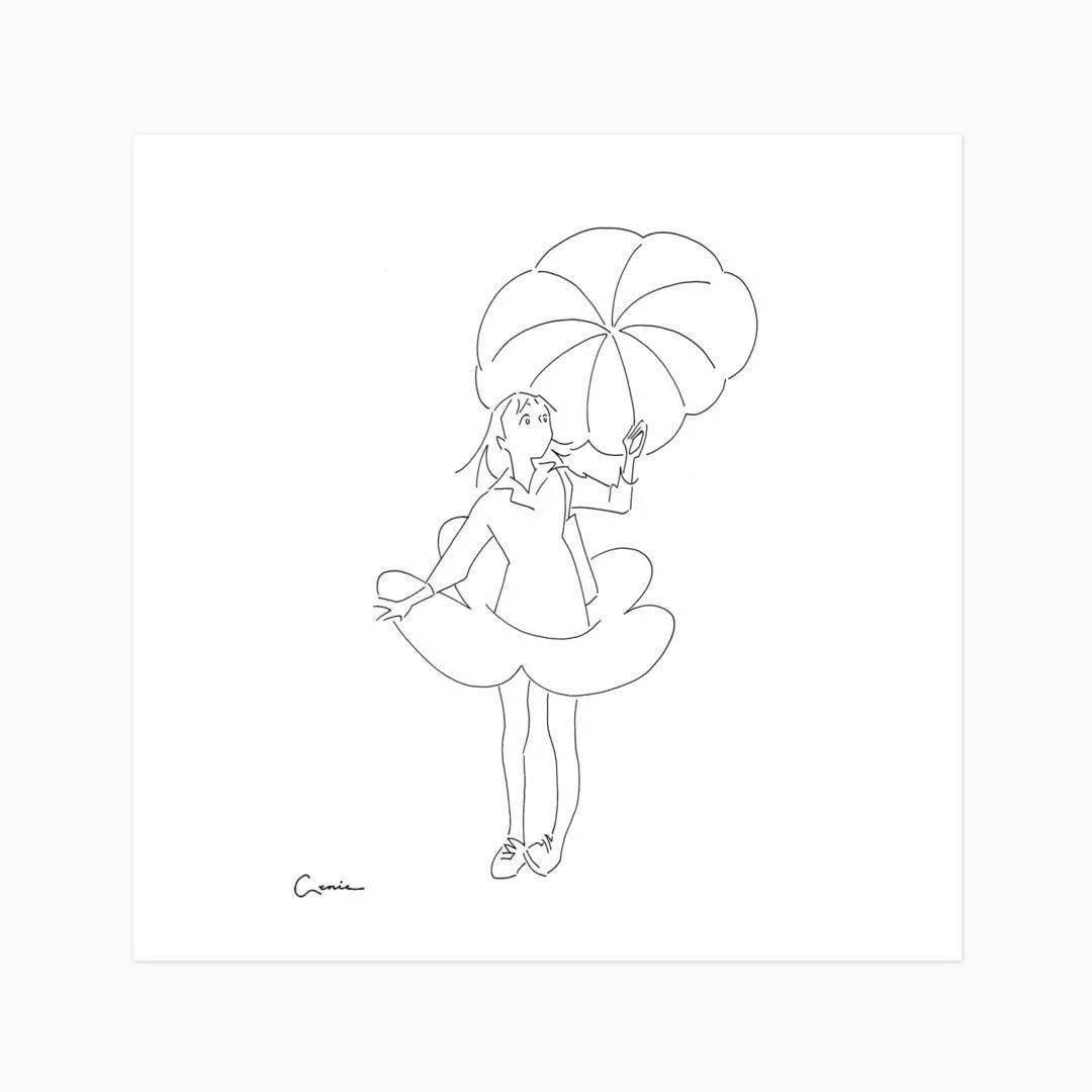 Genie 插画 | 未来主义也能唯美？空灵少女的梦幻世界