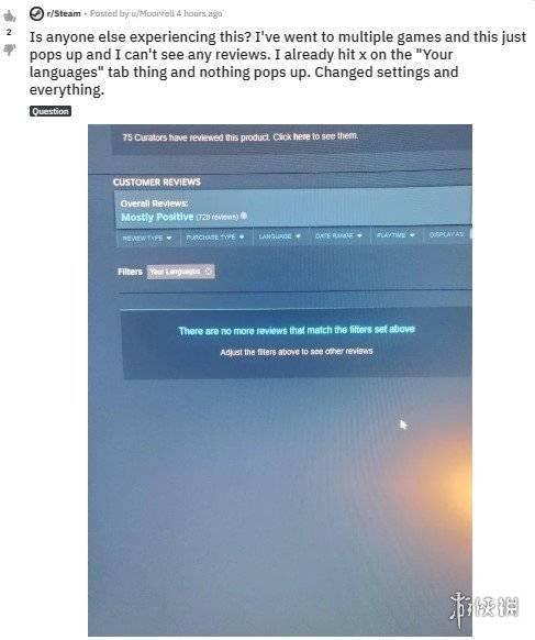 Steam系统出问题 所有游戏评论区内容突然无法查看 区都