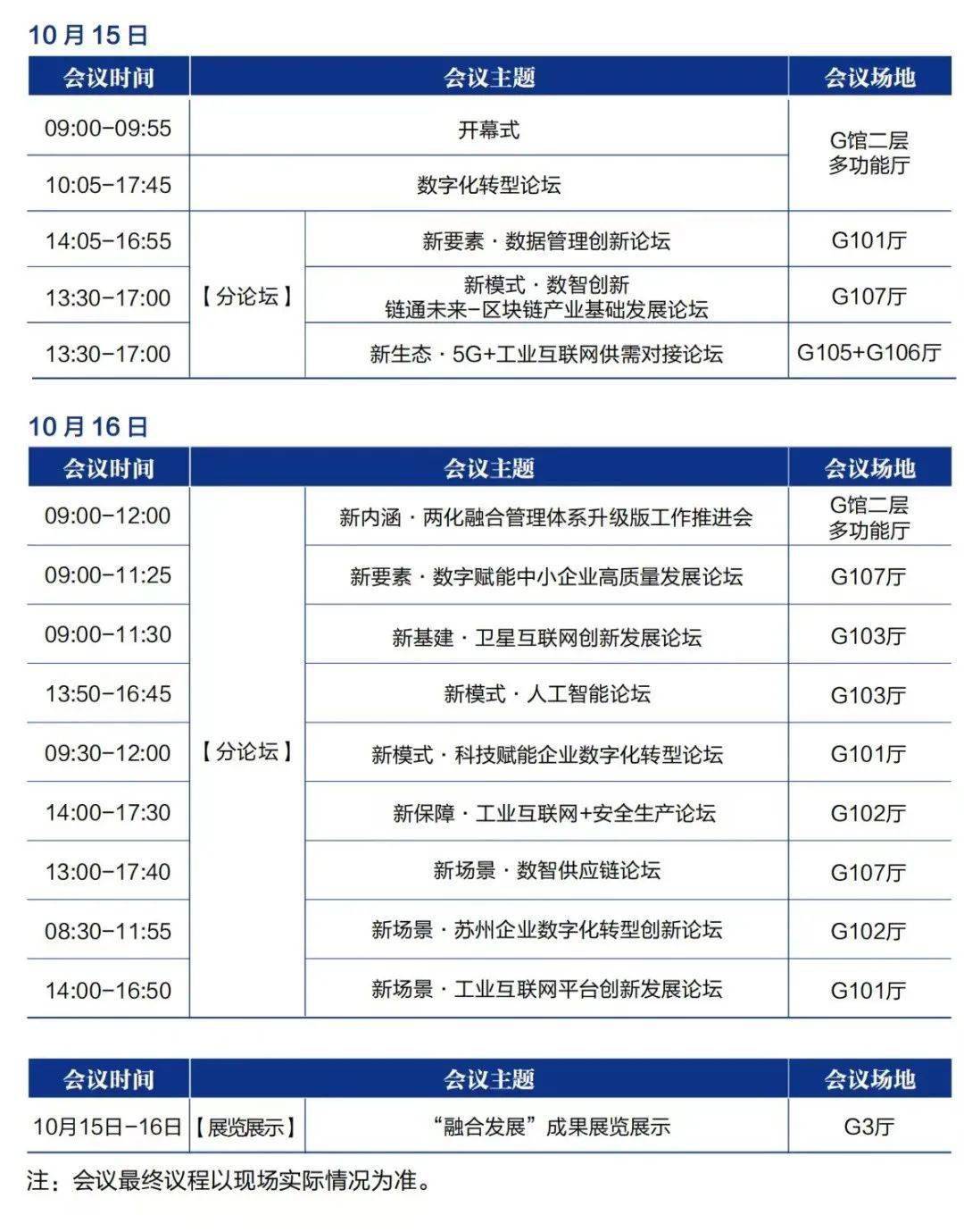 参会指南 第二届两化融合暨数字化转型大会会议议程