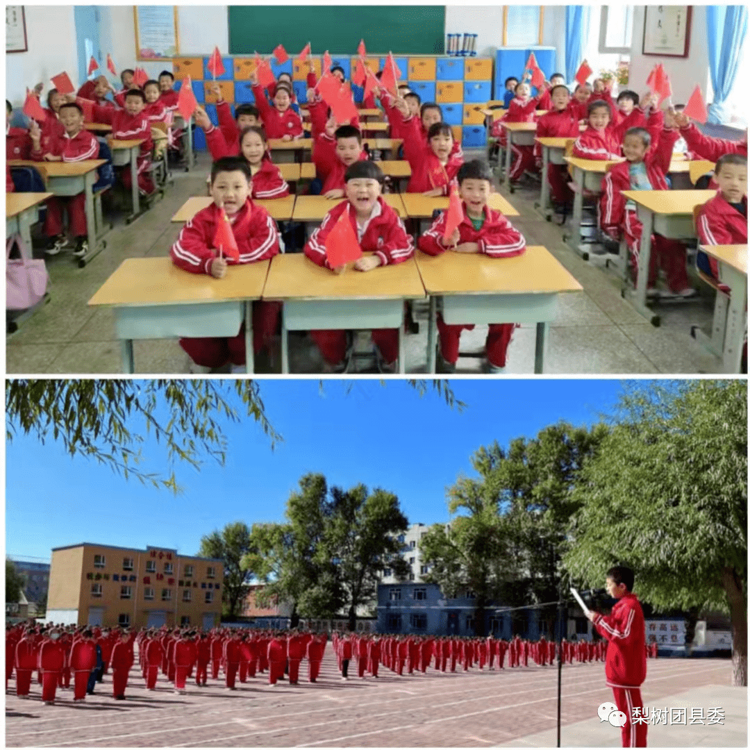 梨树县各学校开展"请党放心 强国有我"主题团日队日活动