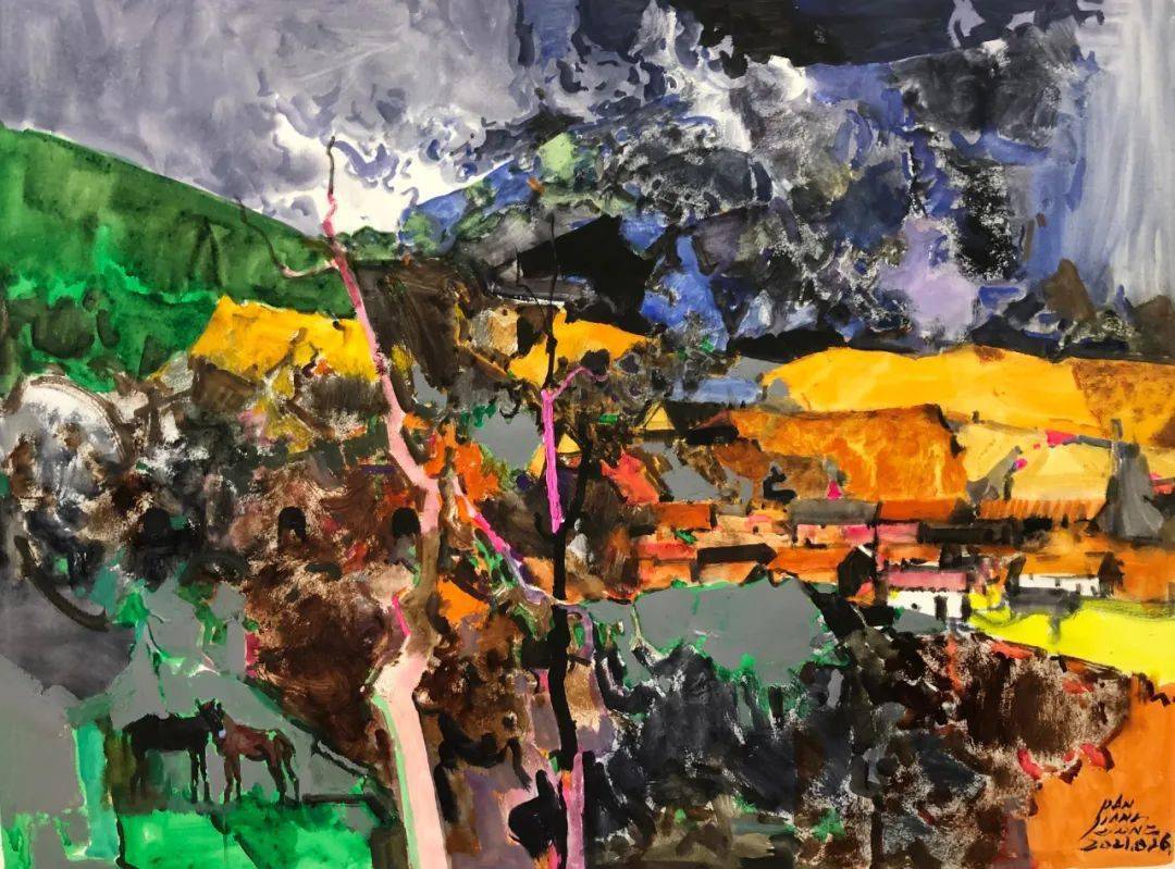 画出色2021右玉风景浙师大美术学院潘江龙教授水彩作品