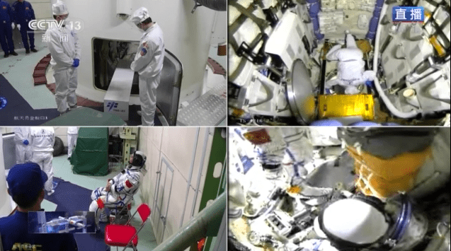 来源|持续更新丨3名航天员进入飞船返回舱进行发射前准备