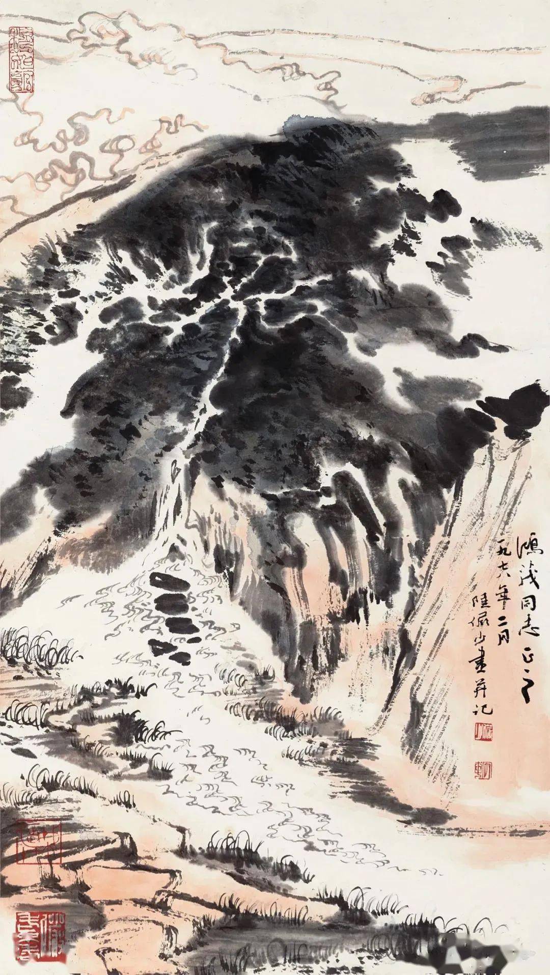 陸儼少 山水圖 陆俨少山水画分析- 中国书画网