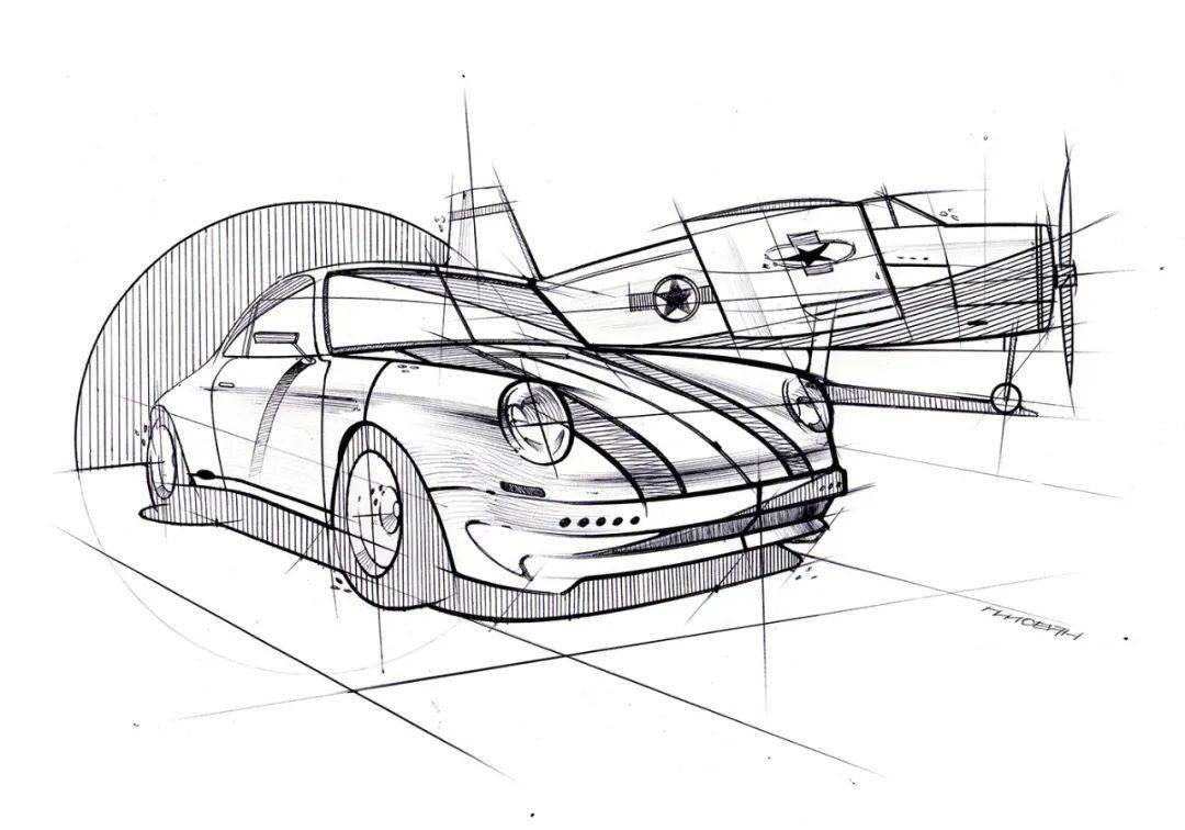 手绘天天练汽车类产品手绘草图设计分享
