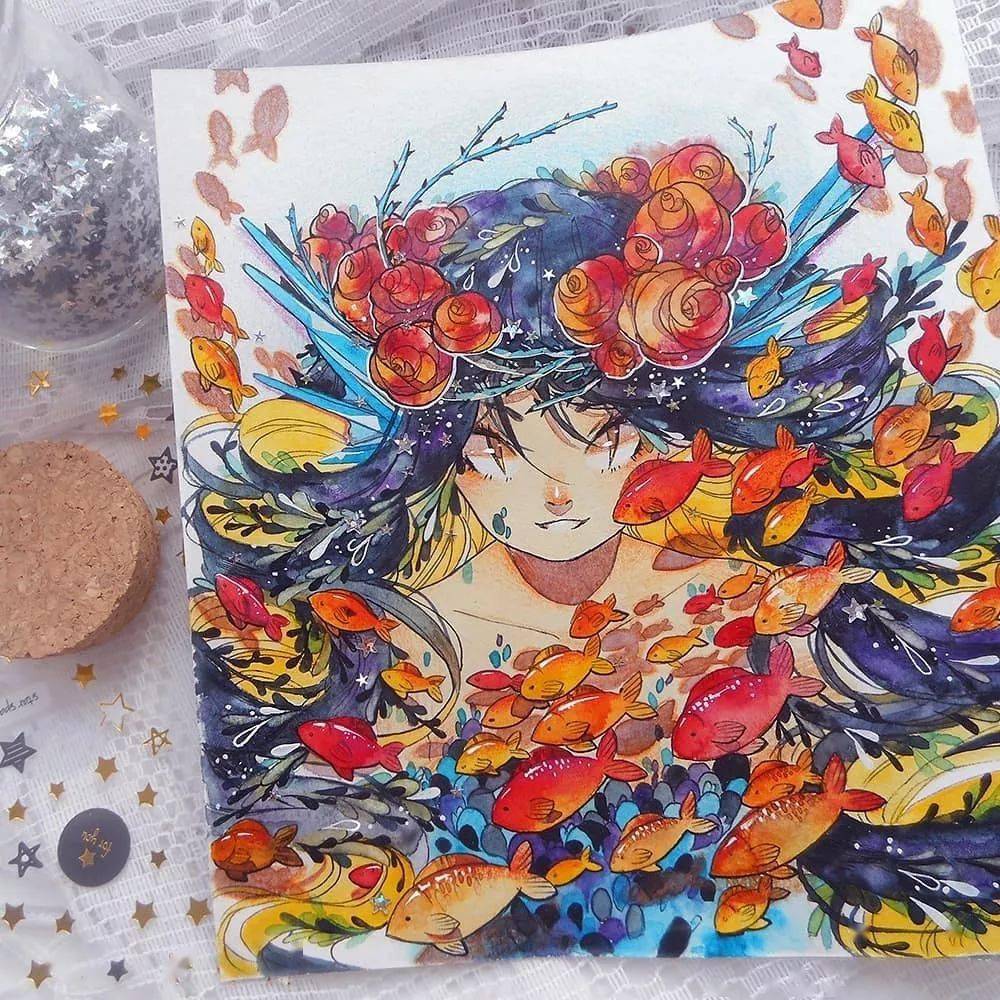 一组可爱的插画画不大细节满满