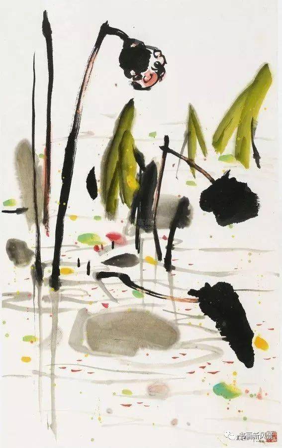 十大名家画残荷!_吴冠中