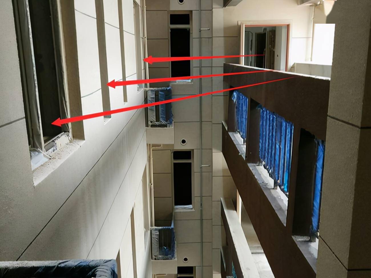 三梯六户连廊真实照片图片
