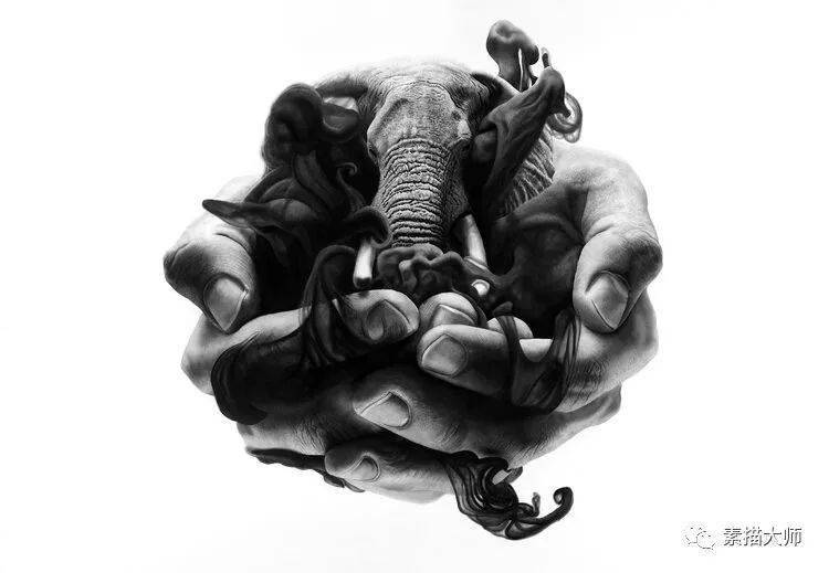 他的素描画得超级精细,还具有"超现实"般的想象力!