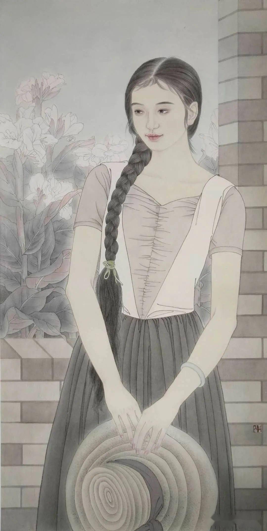 内敛蕴藉,纯净莹明————王桂香 工笔人物欣赏_创作