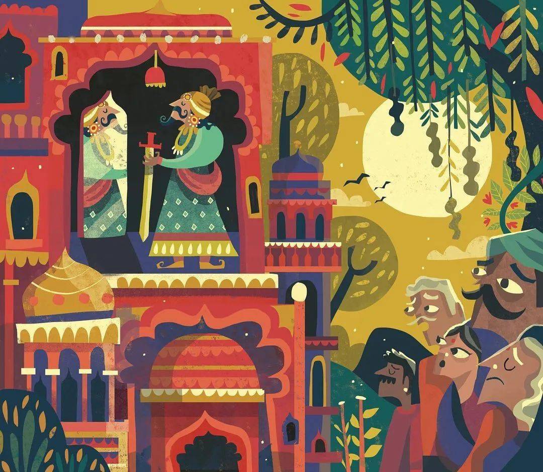 荞头插画分享第308期印度插画师chaayaprabhat