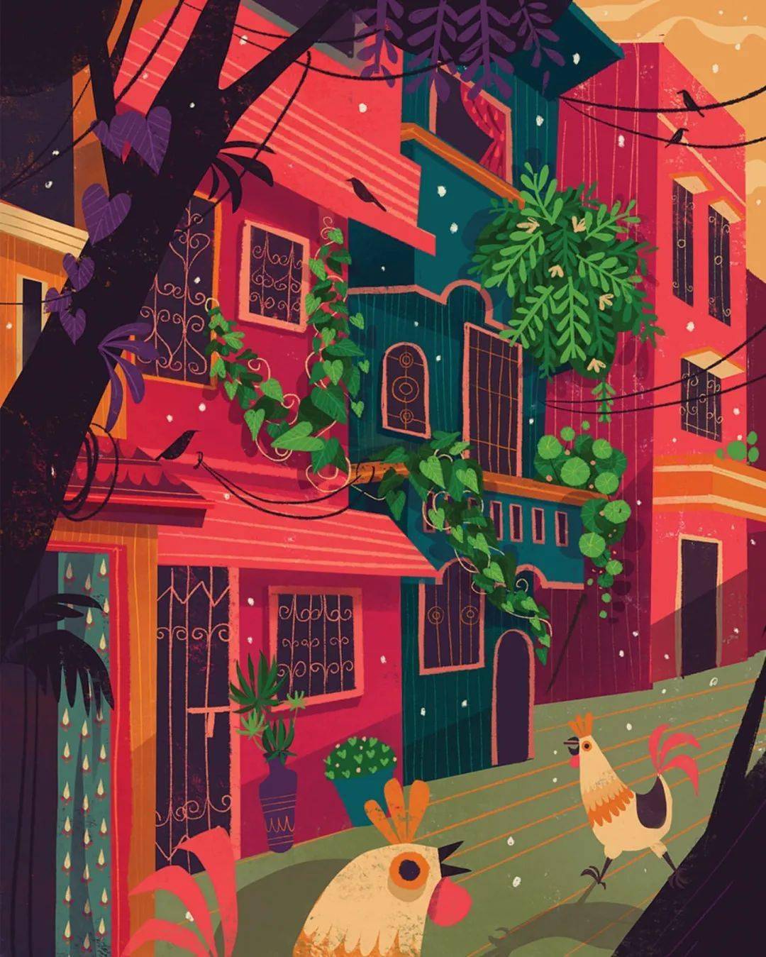 荞头插画分享第308期印度插画师chaayaprabhat