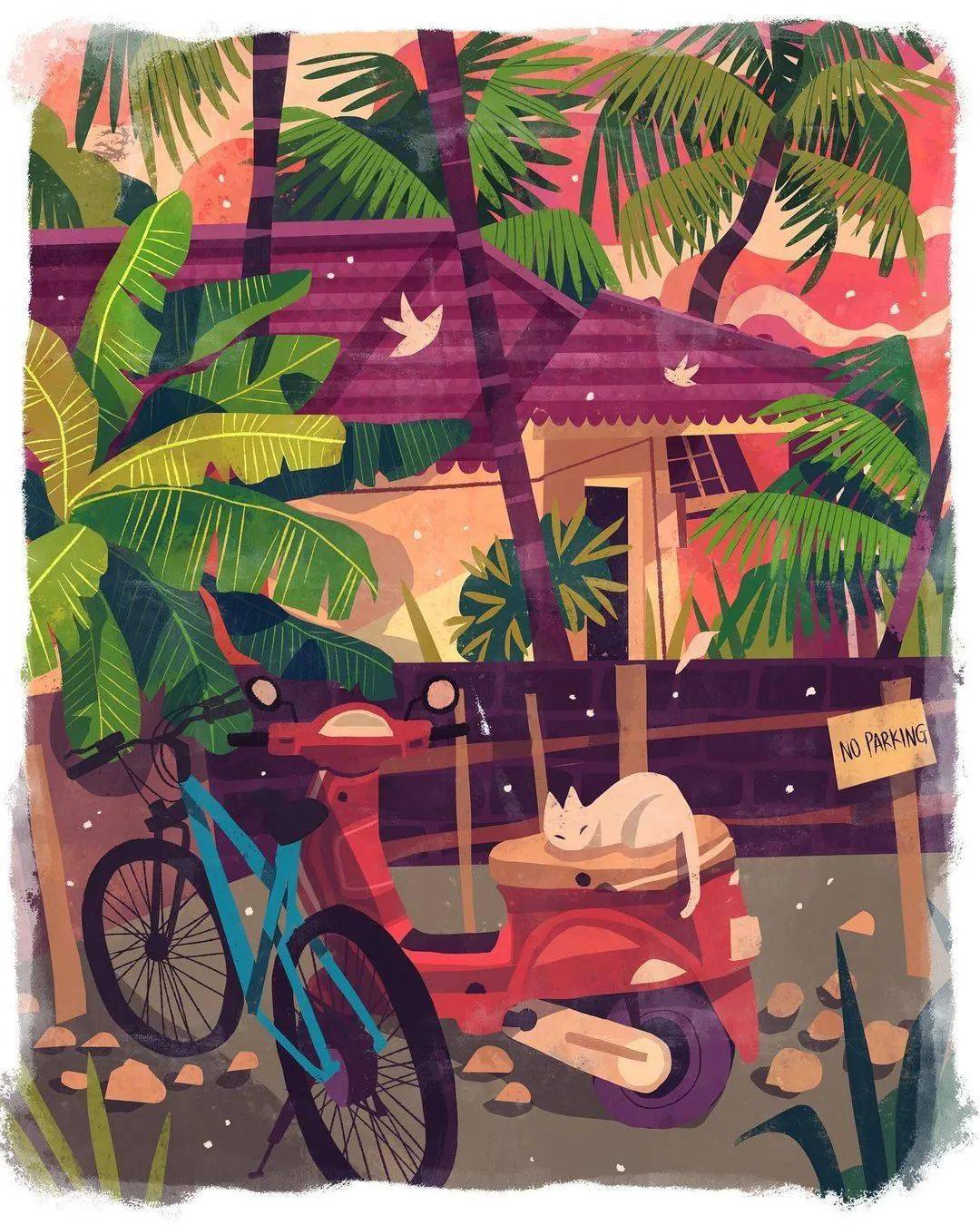 荞头插画分享第308期印度插画师chaayaprabhat