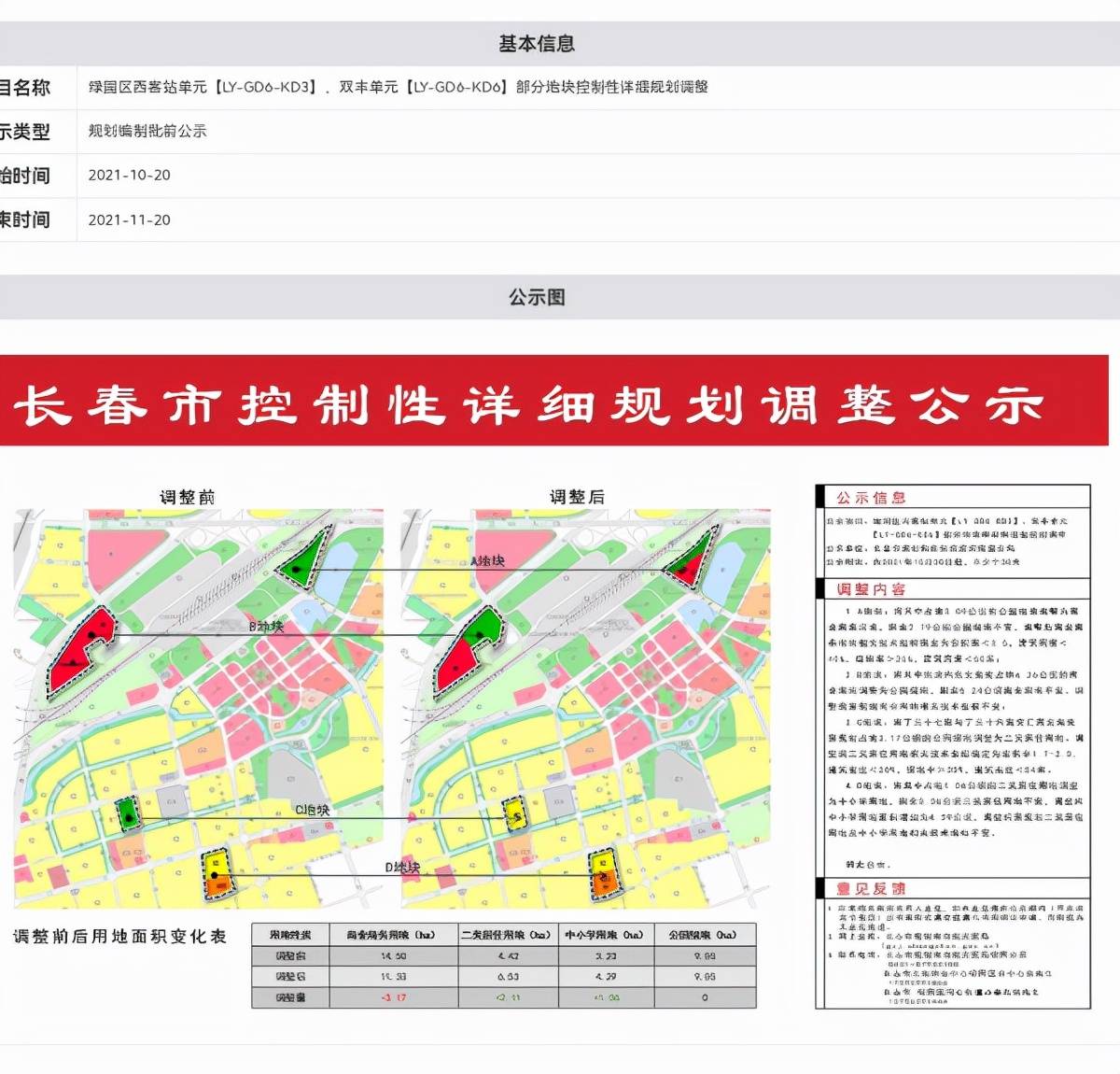 近日,长春市规划与自然资源局发布的绿园区西客站单元 ,双丰单元部分