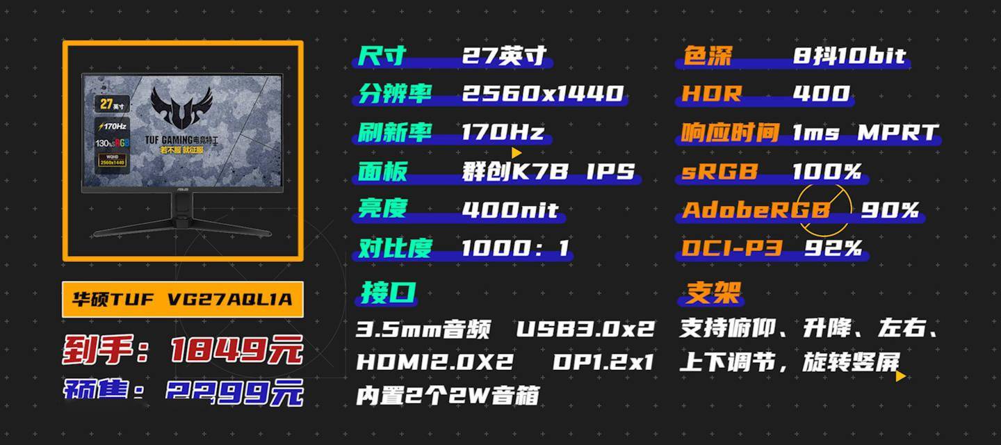 双11显示器推荐，1799-3799价位买这14台就对了！