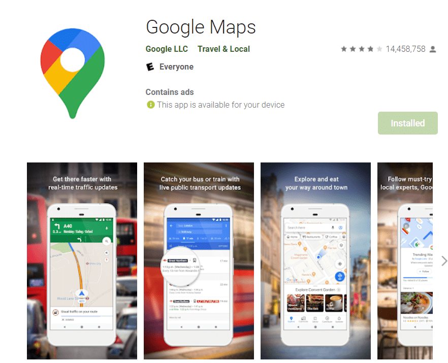 Maps|谷歌地图 App 在 Goolge Play Store 商店中突破 100 亿次下载