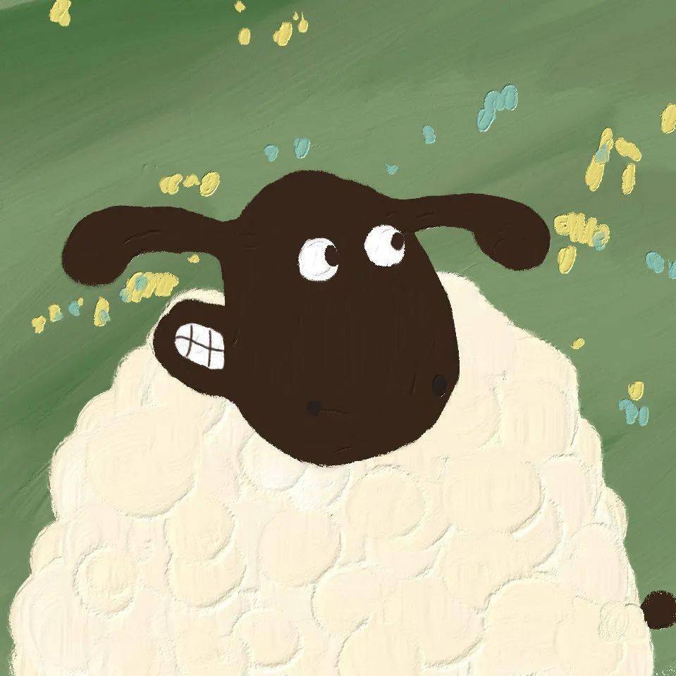 软萌手绘小羊头像