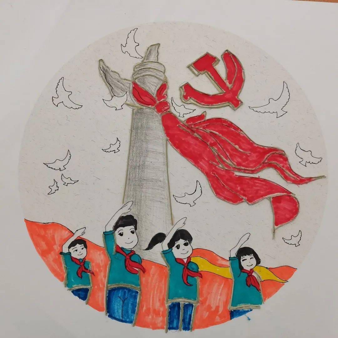 文化传承忆党史,莞草贴画庆百年_沙田镇