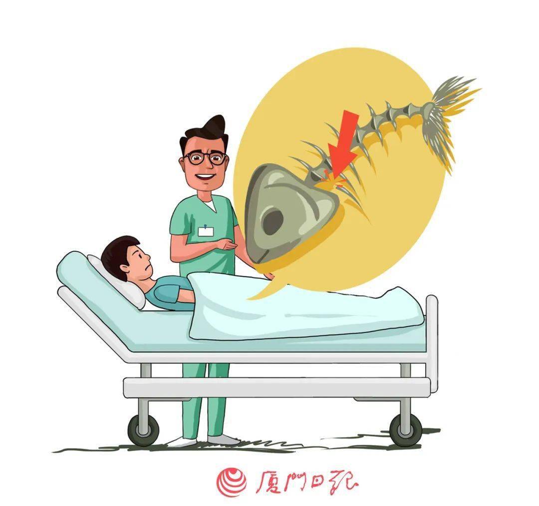 男子|太惊险！厦门一男子吃完鱼后疼痛难忍，3厘米长鱼刺竟卡在……