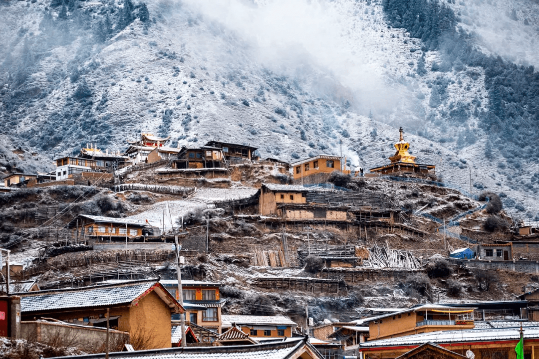 拉卜楞寺雪景图片