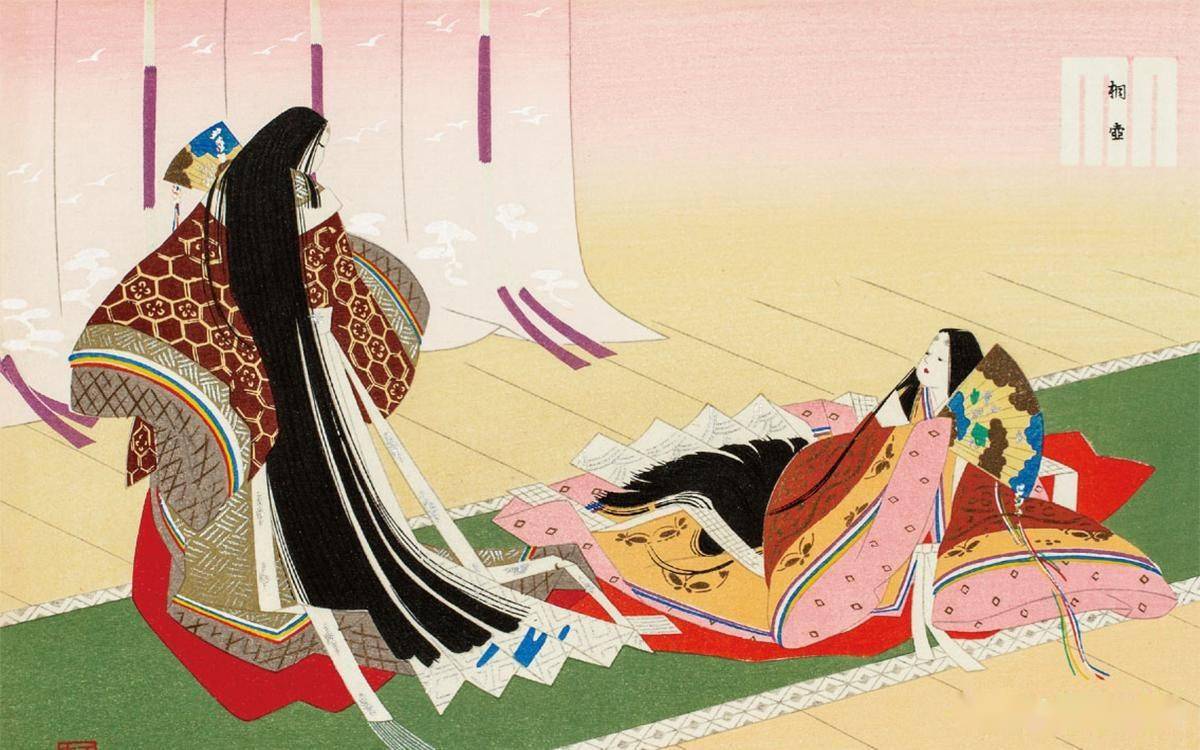 《源氏物语》插图更不要说日本的国粹浮世绘了,里面拥有大量性场景.