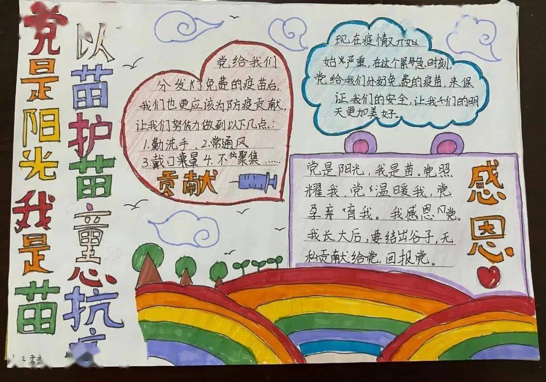 【党是阳光我是苗】邹平少先队组织开展"以苗护苗 童心抗疫""五个