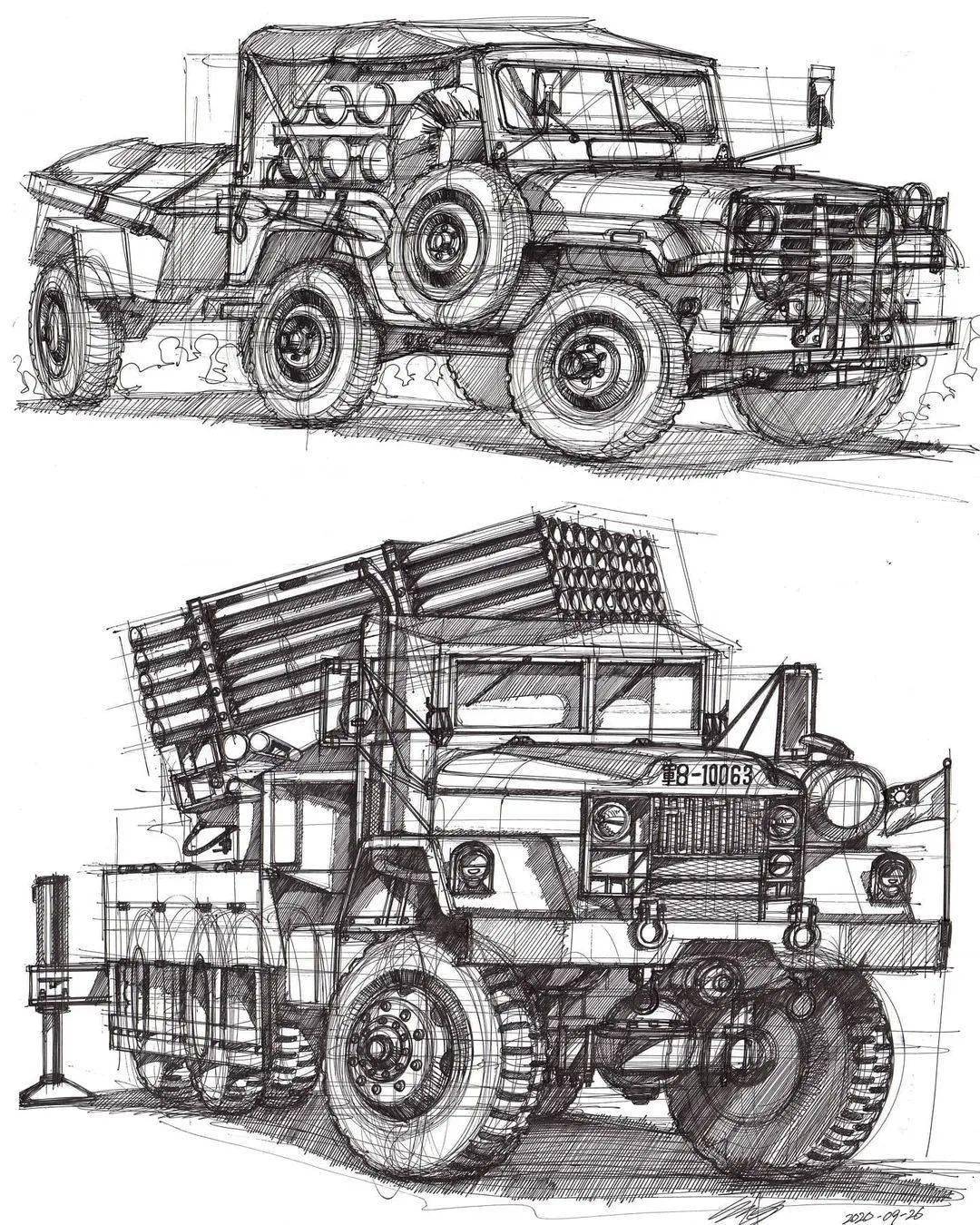 军事迷不要错过了他的手绘应该会打动你哦