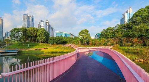 梦幻“粉黛桥”、智慧步道 两江新区百林公园华丽变身为网红打卡地