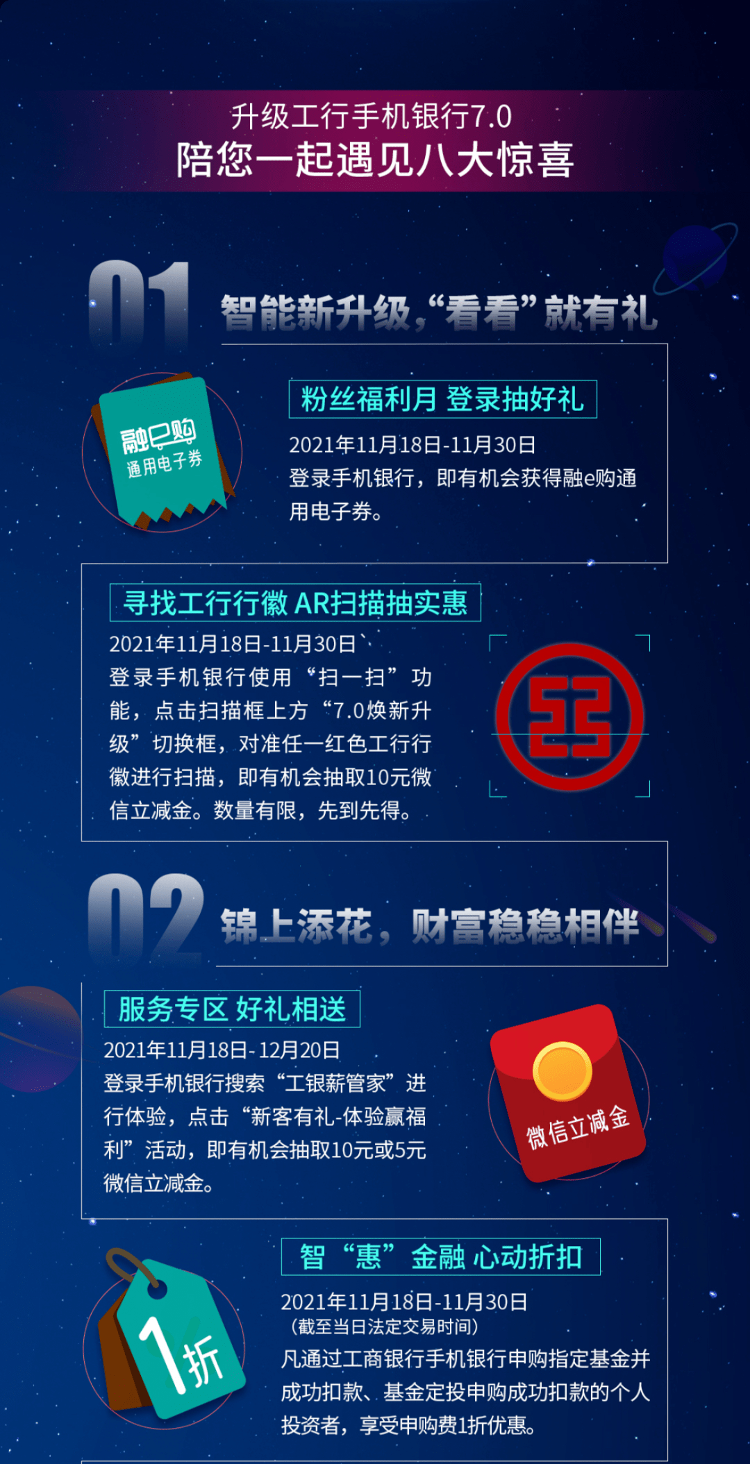 工行手机银行7.0,陪您一起遇见八大惊喜!