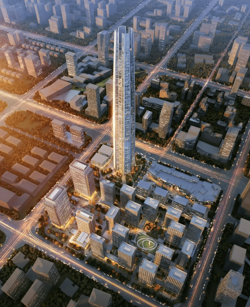 绿地集团重点项目中国国际丝路中心大厦突破200米