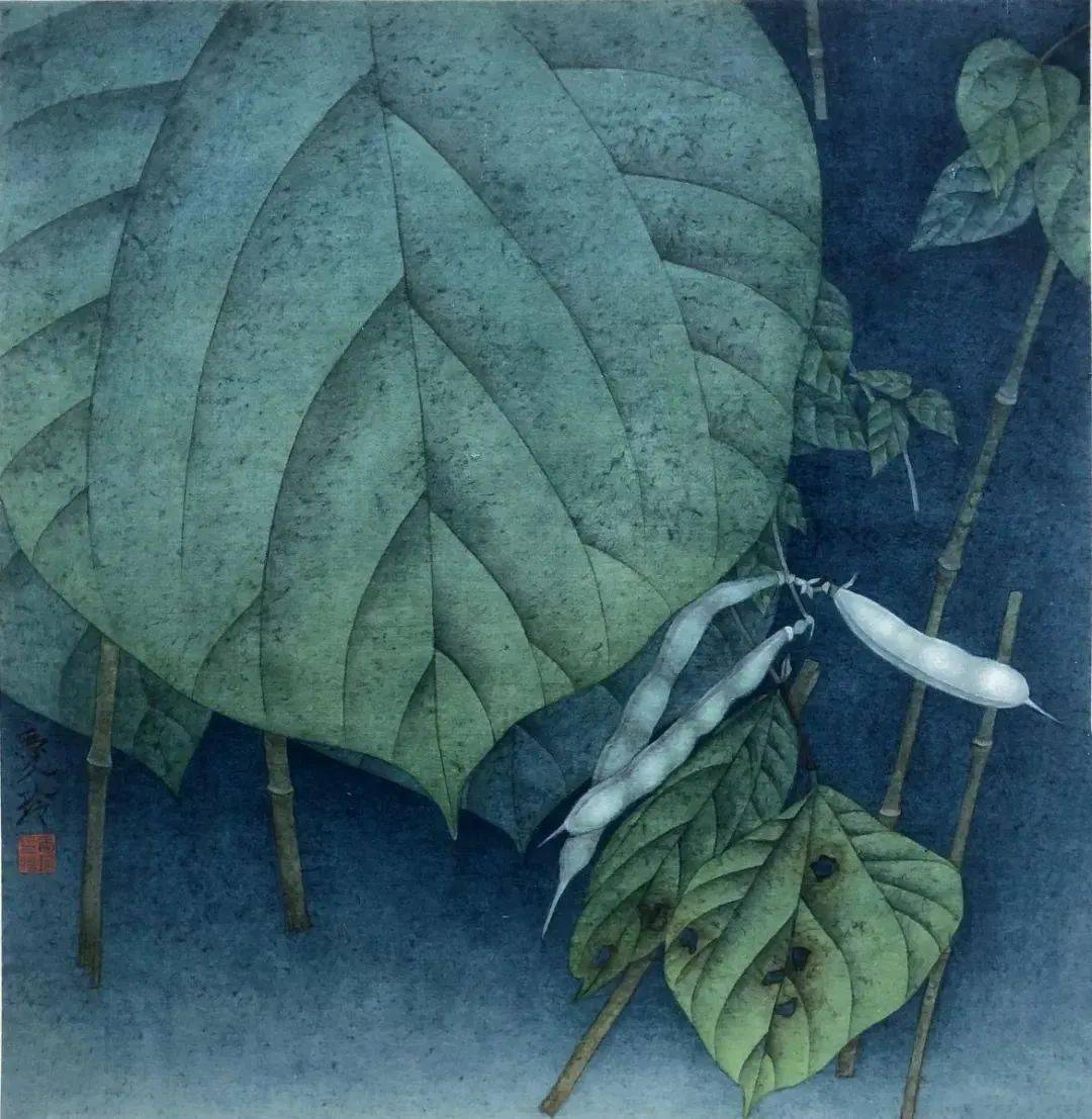 张爱玲的工笔花鸟画39图象一首首流淌的诗意