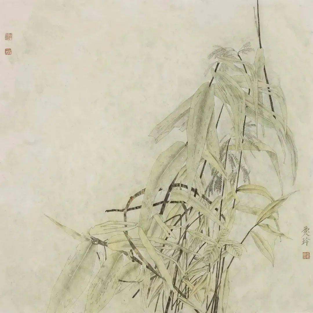张爱玲的工笔花鸟画39图象一首首流淌的诗意