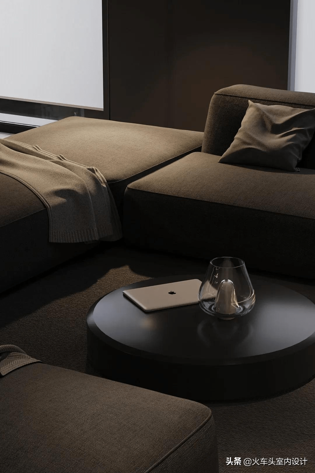 alexey savchenko新作,面积117㎡的黑色公寓设计,不仅有个性,酷帅,更