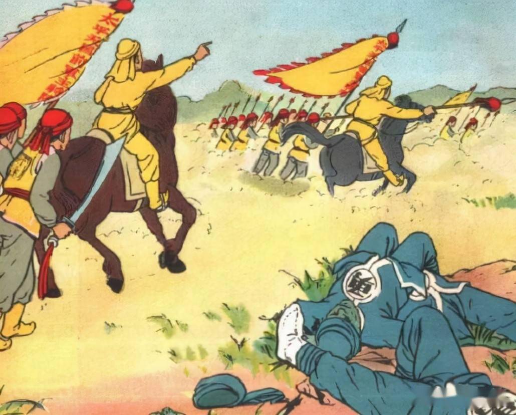 北伐战争卡通画图片