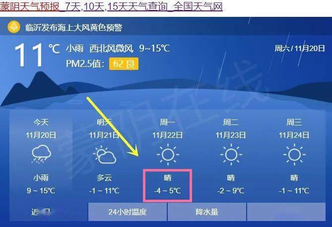 蒙阴人,"小雪"来了._天气
