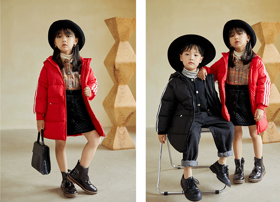 产品 99元给娃收中长款羽绒服，90%鸭绒，我先抢为敬！