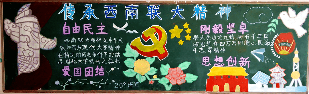 快来看,黑板报评比获奖有你的班级吗?_西南联大