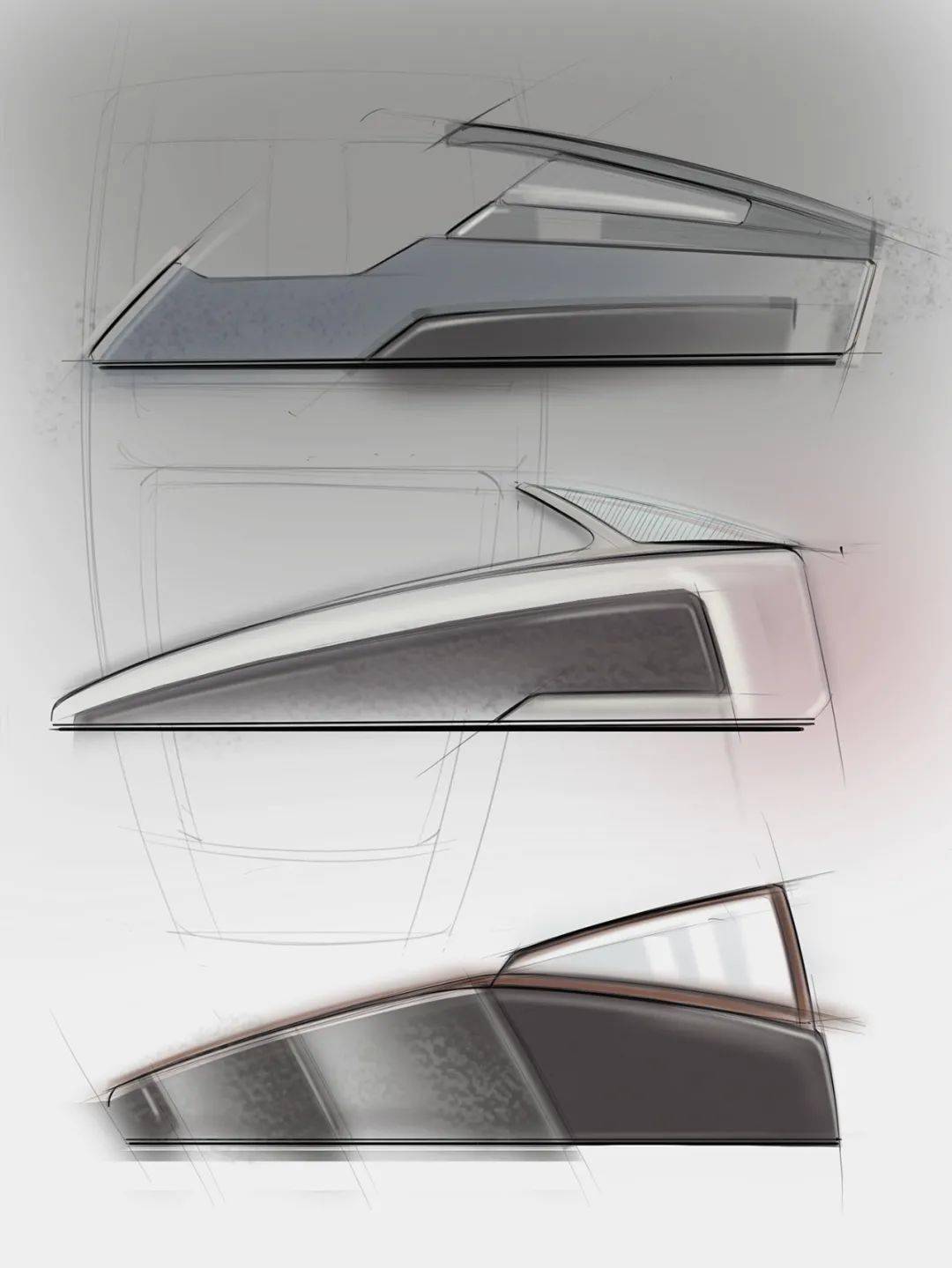 一组工业设计手绘图欣赏,拿去练习!_透视