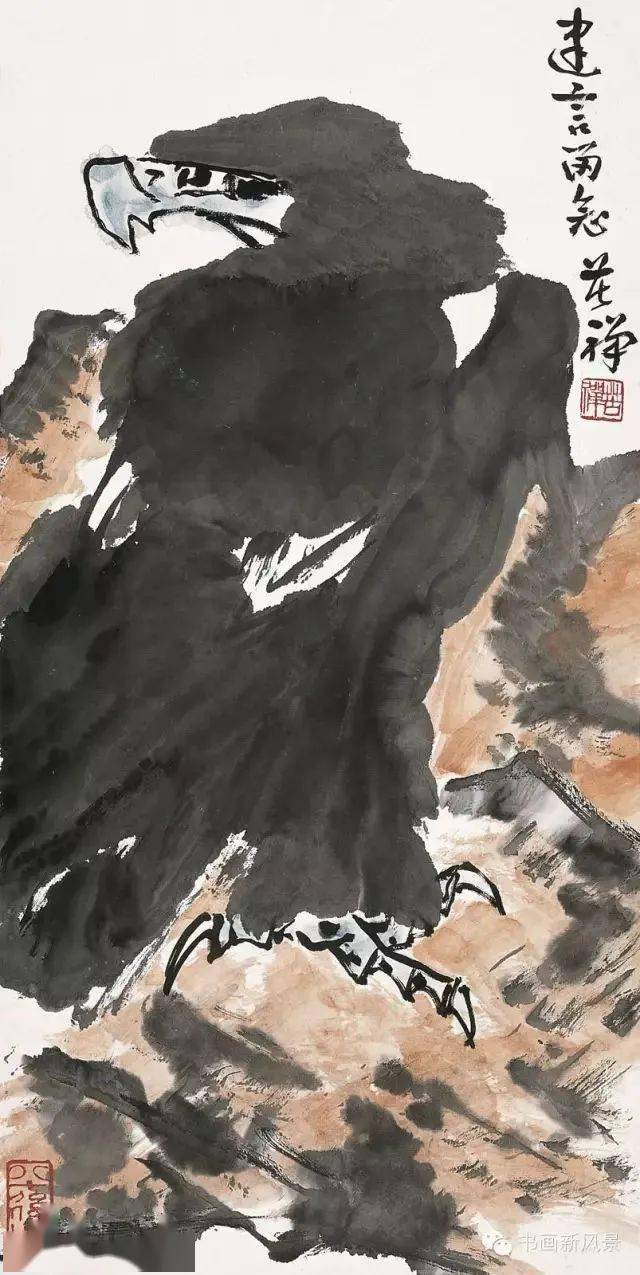 李苦禅画鹰作品李苦禅先生说,创作出精品只是需要勤奋就行了,而若想