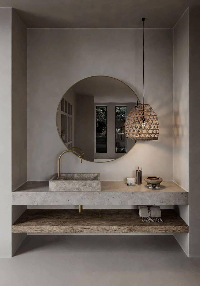 设计灵感 | 几款原生态卫生间设计