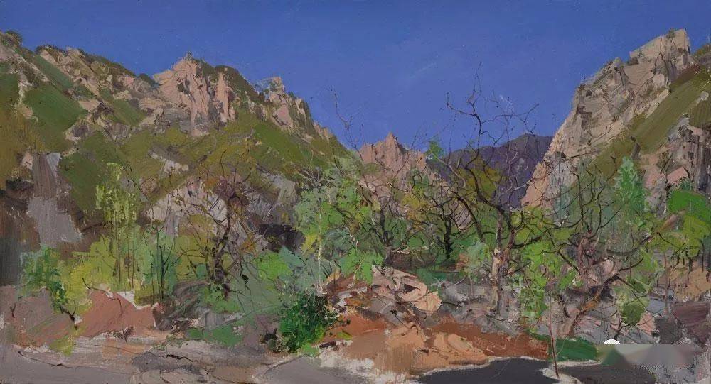 张延昭 帽儿山风景作品_黑龙江省_油画_创作员