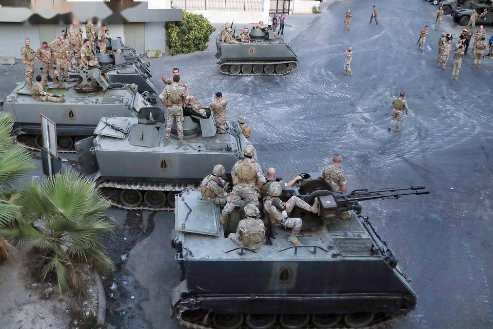 8月1日,黎巴嫩军队加强在贝鲁特南部海勒代镇的兵力部署