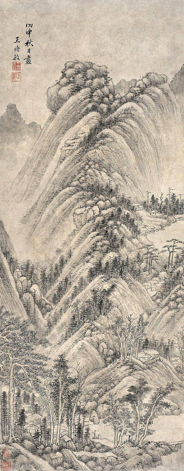 王时敏 《春山幽居图》 王时敏/王原祁/王鉴/王翚 原大级高清复制